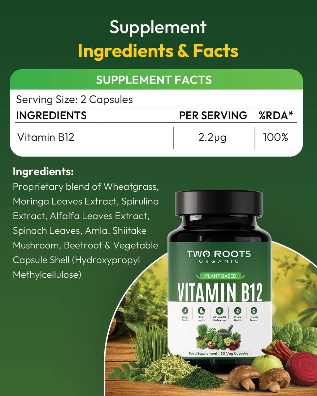 Plant Based Vitamin B12 Capsules