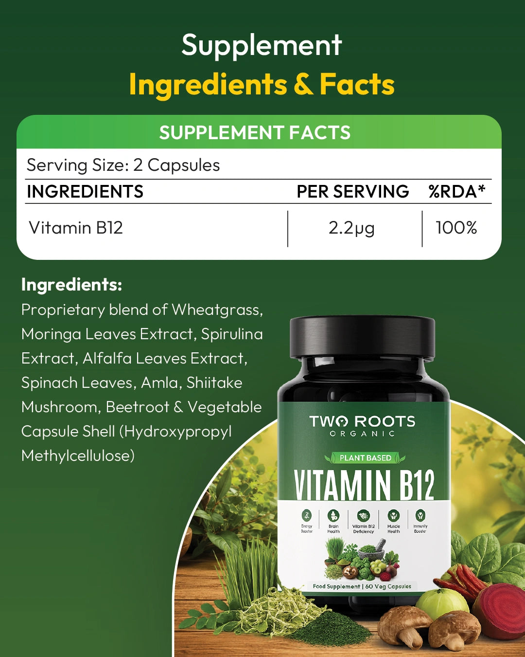 Plant Based Vitamin B12 Capsules