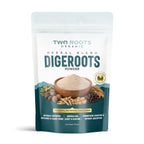 Two Roots Organic Digeroots Powder packaging on a white background