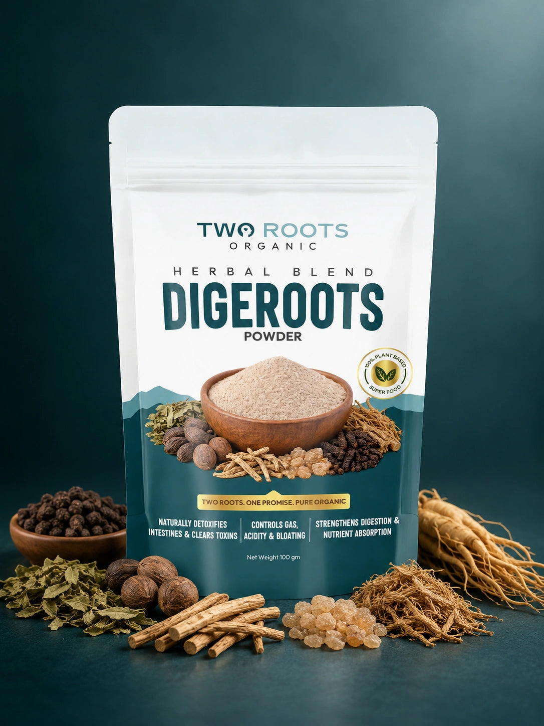 DigeRoots Herbal Blend Powder | Gut Wellness