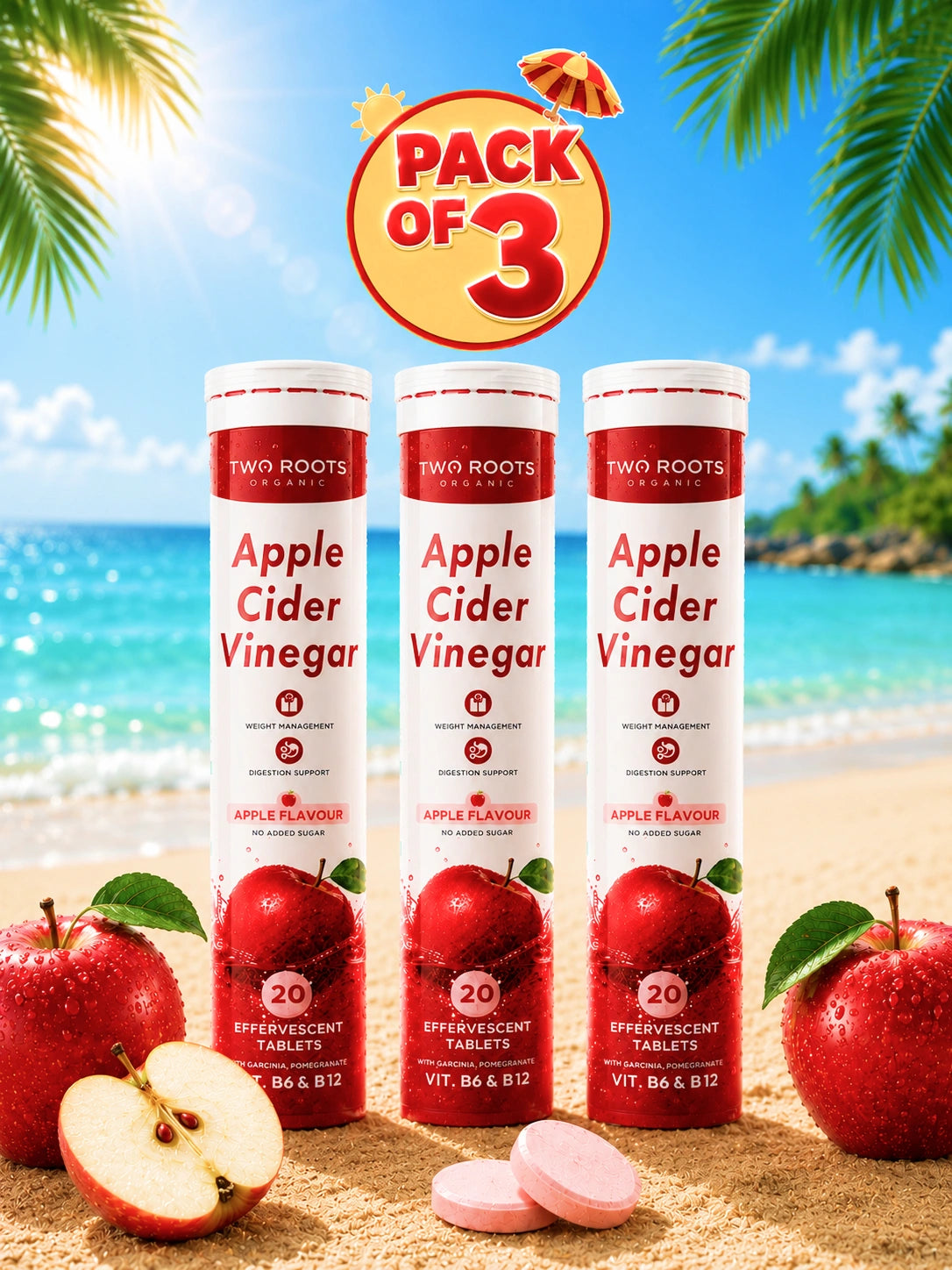 Apple Cider Vinegar Pack of 3 | Wellness Combo